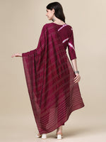 Thumbnail for Leheriya Printed & Hand Embroidered Kurta With Pant & Dupatta Set, Multicolor - Hiral Fashion - Distacart