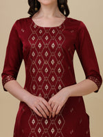 Thumbnail for Foil Printed Kurta With Pant And Dupatta Set, Multicolor - Hiral Fashion - Distacart
