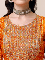 Thumbnail for Bandhani Printed & Embroidered Kurta With Pant & Dupatta Set, Multicolor - Hiral Fashion - Distacart