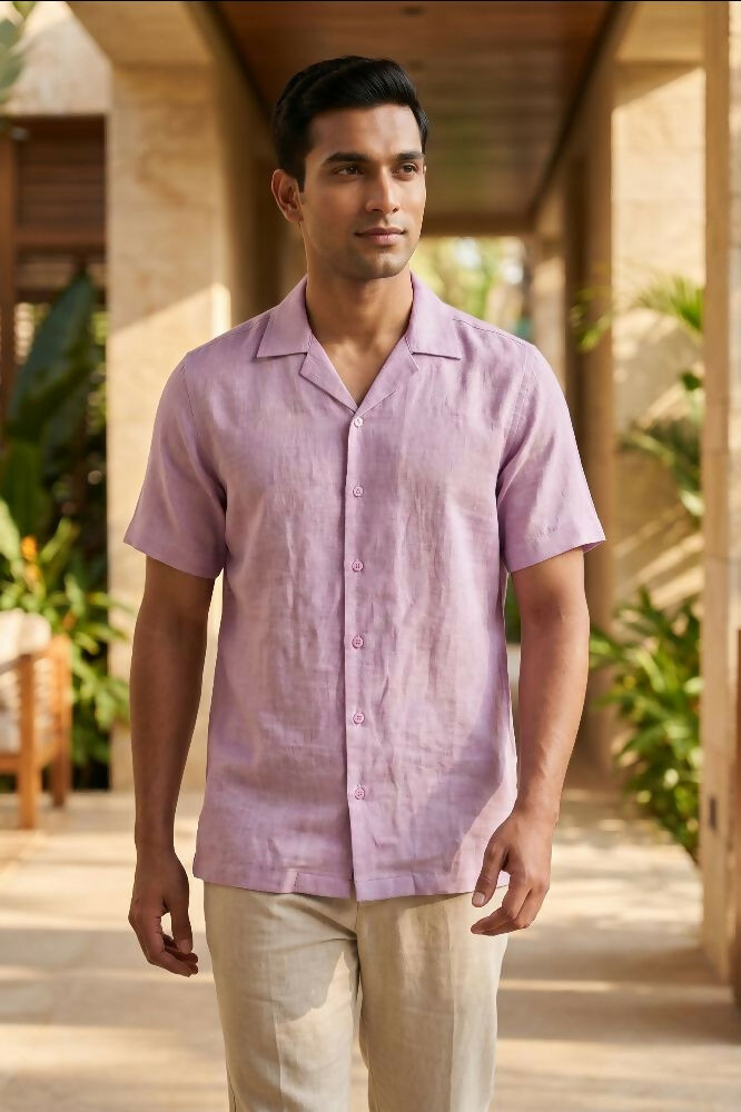 Lilac Drift — Lilac Linen Shirt by Hilo Design - Dista