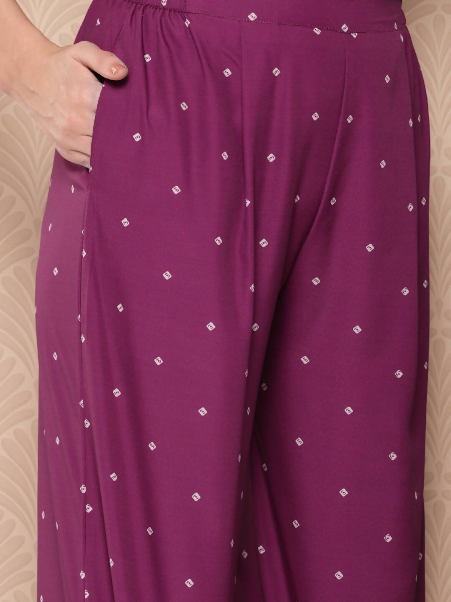 Ahalyaa Women's Traditional wear Kurta Set - Purple - Distacart