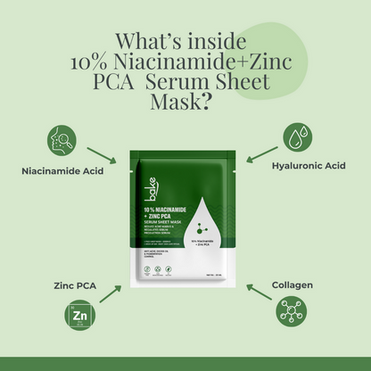 Bake 10% Niacinamide + Zinc PCA Serum Sheet Mask - Distacart