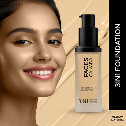 Faces Canada Flawless Matte Foundation - Medium Natural 022 - Distacart