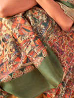 Thumbnail for NOZ2TOZ Women's Silk Blend Beige Printed Designer Saree With Blouse Piece - Distacart