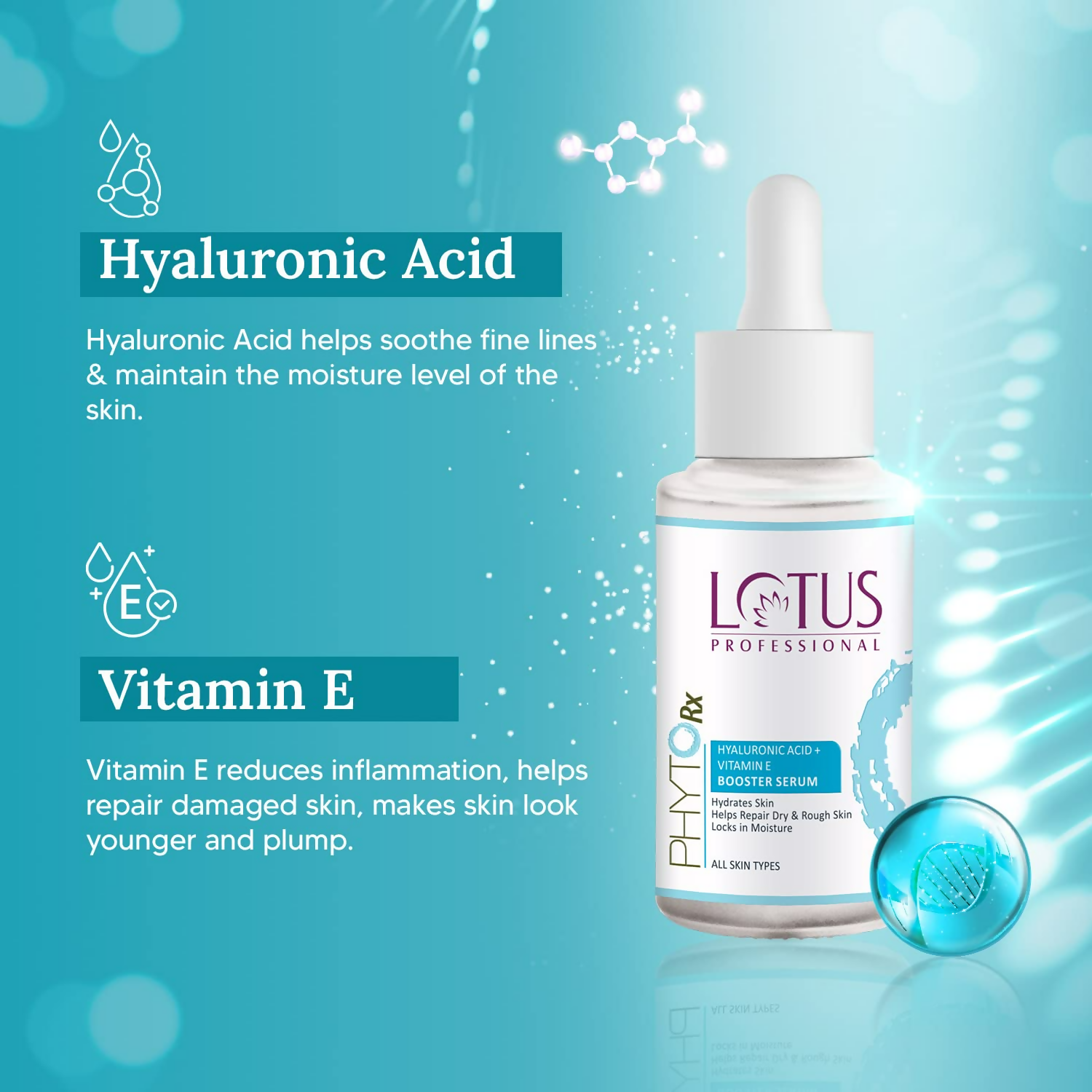 Lotus Professional Phyto Rx Hyaluronic Acid + Vitamin E Booster Serum - Distacart