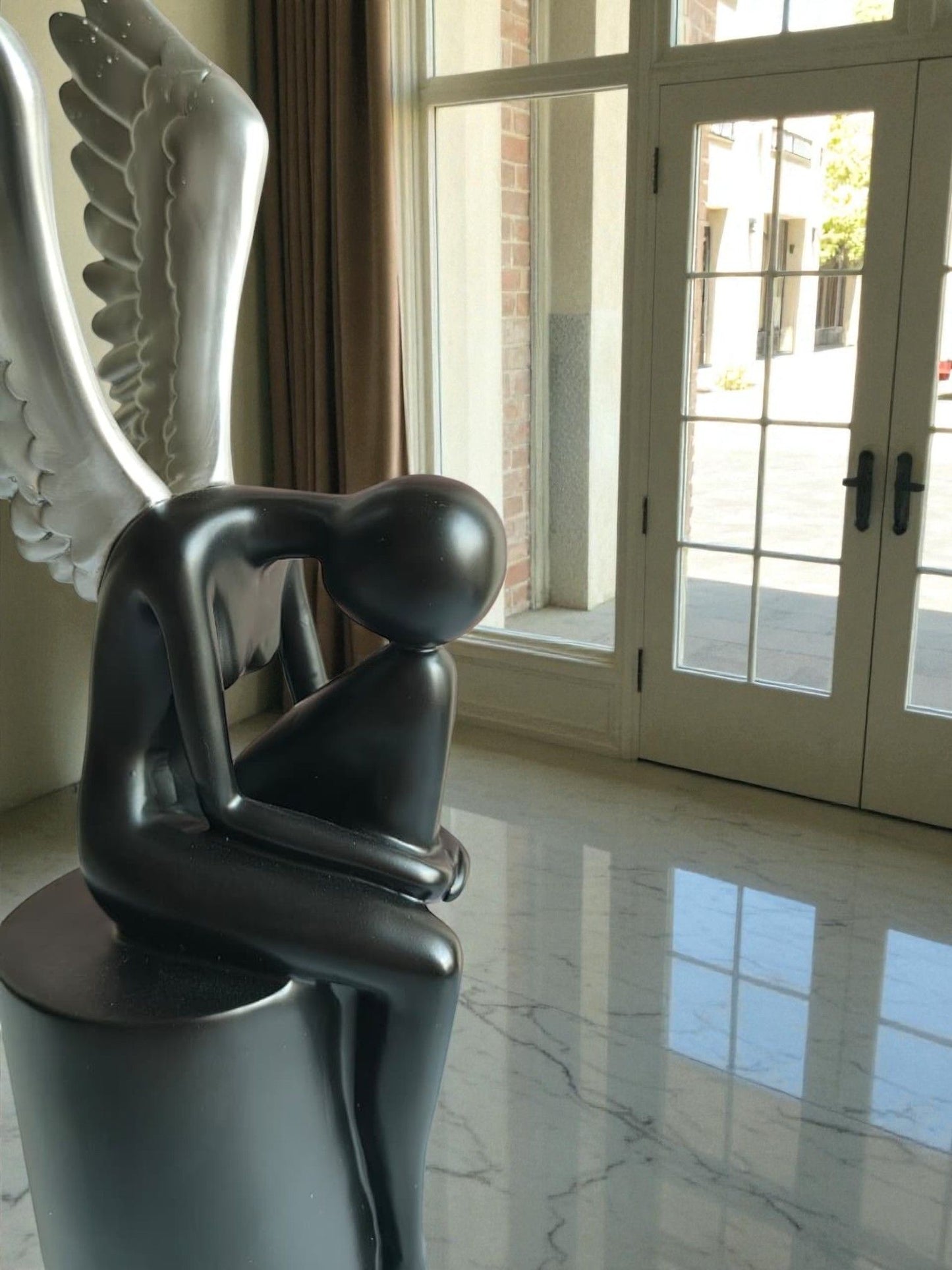 Sun Mun Decors Black & Silver Lady with Wings