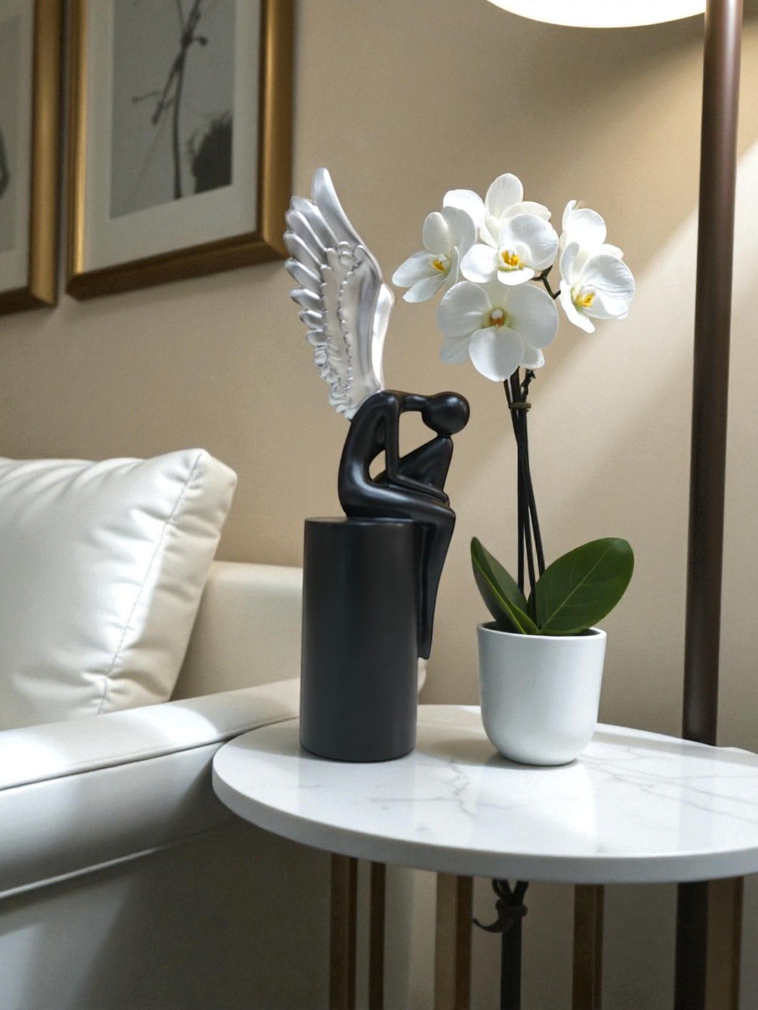 Sun Mun Decors Black & Silver Lady with Wings