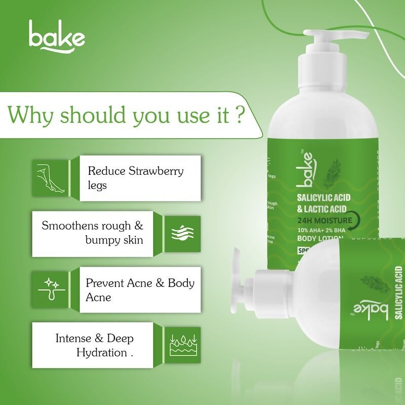 Bake 10% AHA + 2% BHA Body Lotion SPF 30 - Distacart