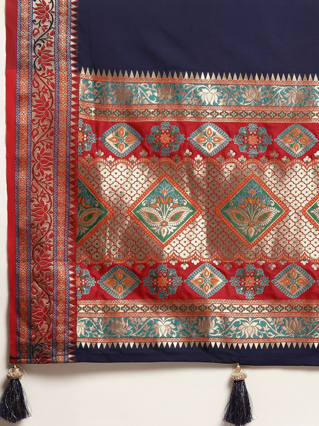 Astita Silk Blend Blue Saree
