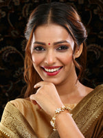 Thumbnail for Ruby Raang 22k Gold Polished Kundan Bracelet