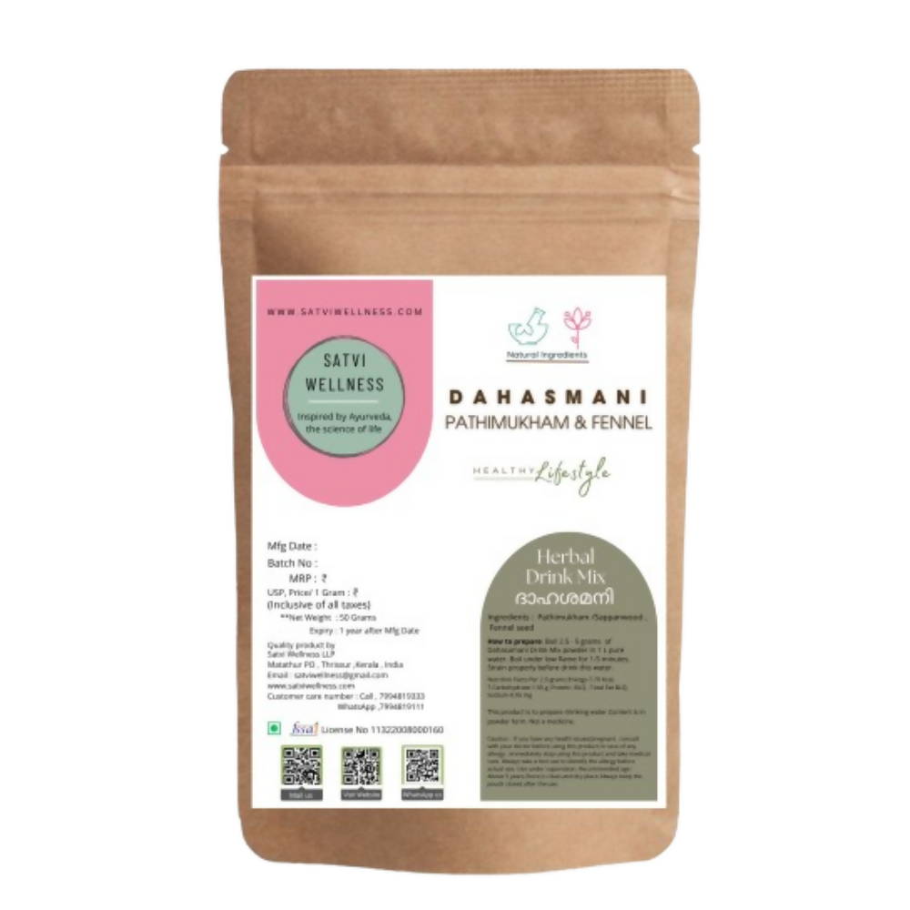 Satvi Wellness Kerala Pathimugam with Fennel Herbal Drinking Water Mix - Dista