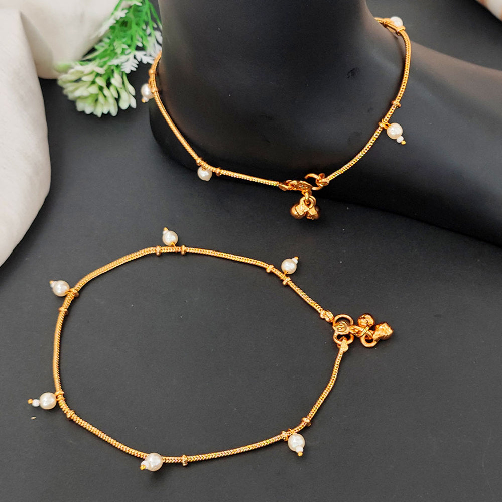 JS Fashion Elegant High Gold Traditional Payal for Women & Girls