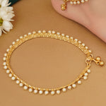 Thumbnail for JS Fashion High Gold Fancy Pearl Anklet for Women & Girls - Distacart