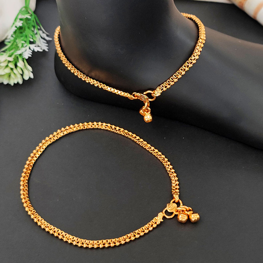 JS Fashion Designer High Gold Polish Fancy Style Payal for Women & Girls