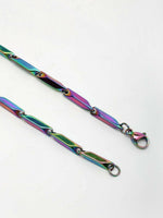 Thumbnail for NVR Men's Handcrafted Multicolour Rhodium Plated Chain - Distacart