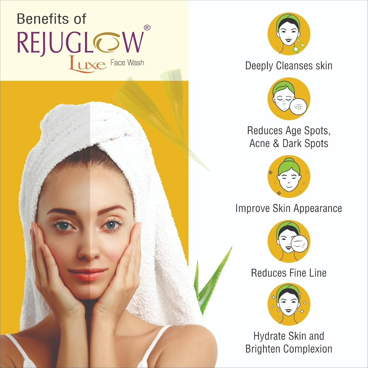 Rejuglow Luxe Skin Brightening & Rejuvenating Face Wash - Distacart