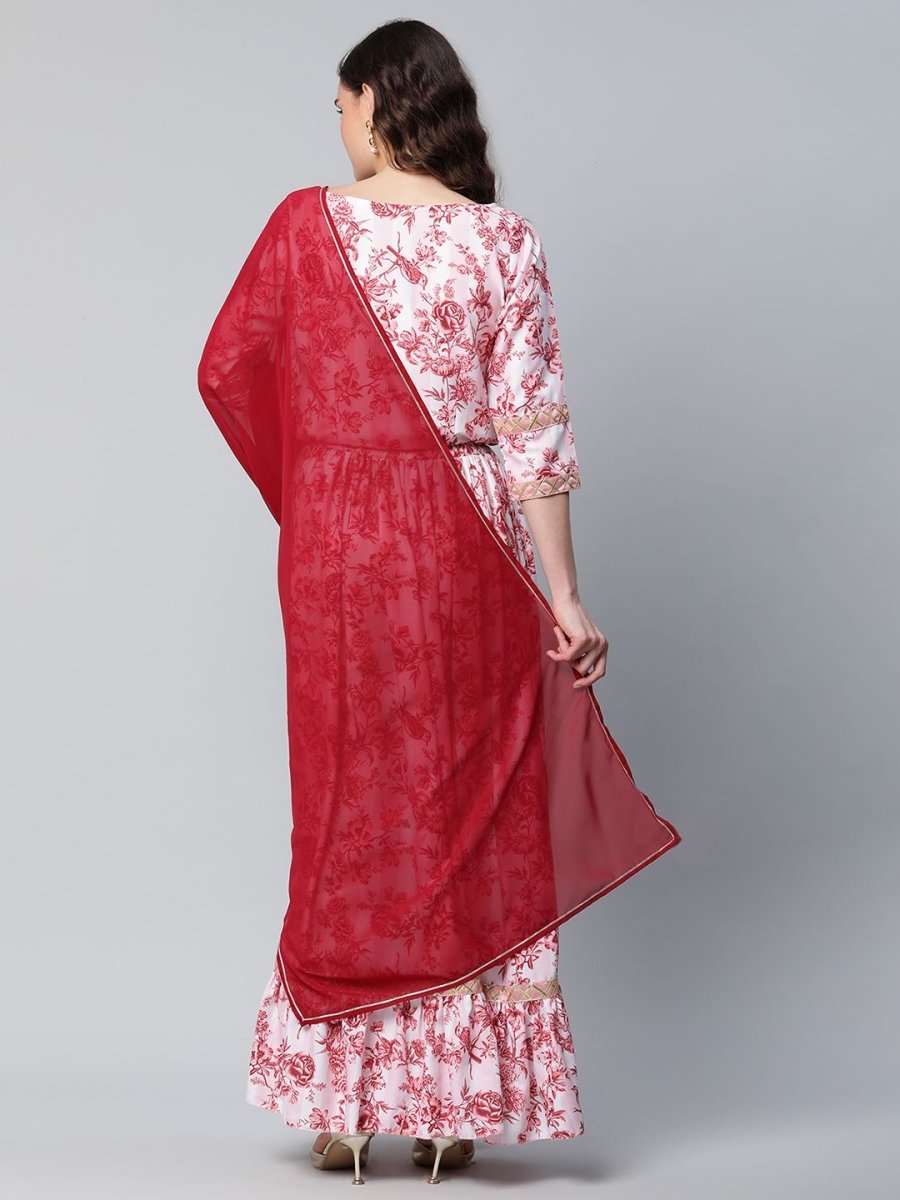 Ahalyaa Women Rayon Pretty Pink Printed Ready to Wear Lehenga Choli with Dupatta - Distacart