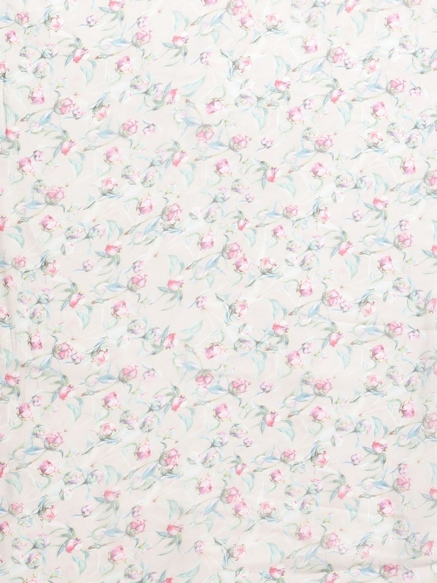 Ahalyaa Women's Grey Chiffon Digital Print Floral Saree - Distacart