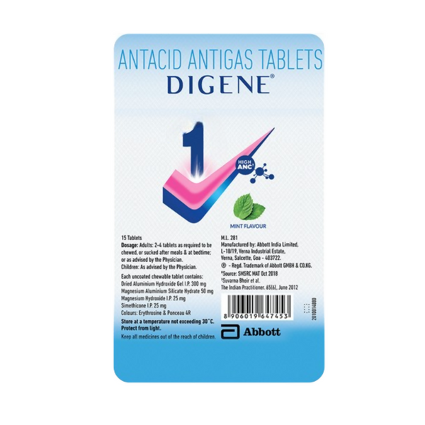 Digene Antacid Antigas Tablets - Distacart