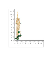 Thumbnail for Ruby Raang Gold Flower Kundan & Green Stone Hair Jewelry