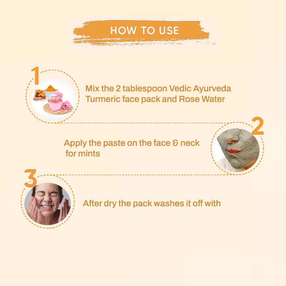 VedicAyurveda Turmeric Face Pack Powder - Dista