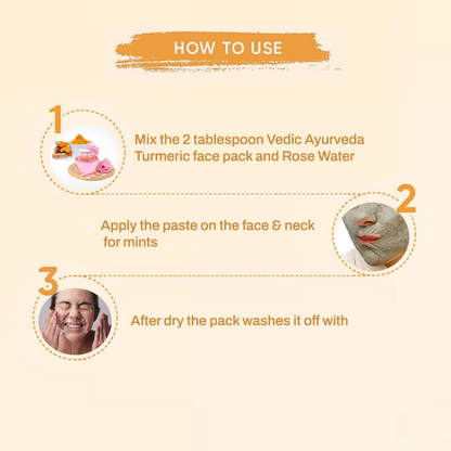 VedicAyurveda Turmeric Face Pack Powder - Dista