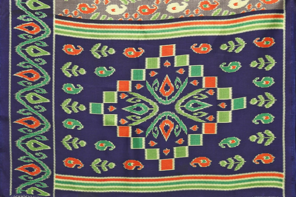 Vamika Navy Blue Printed Art Silk Saree - Distacart
