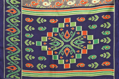 Vamika Navy Blue Printed Art Silk Saree - Distacart