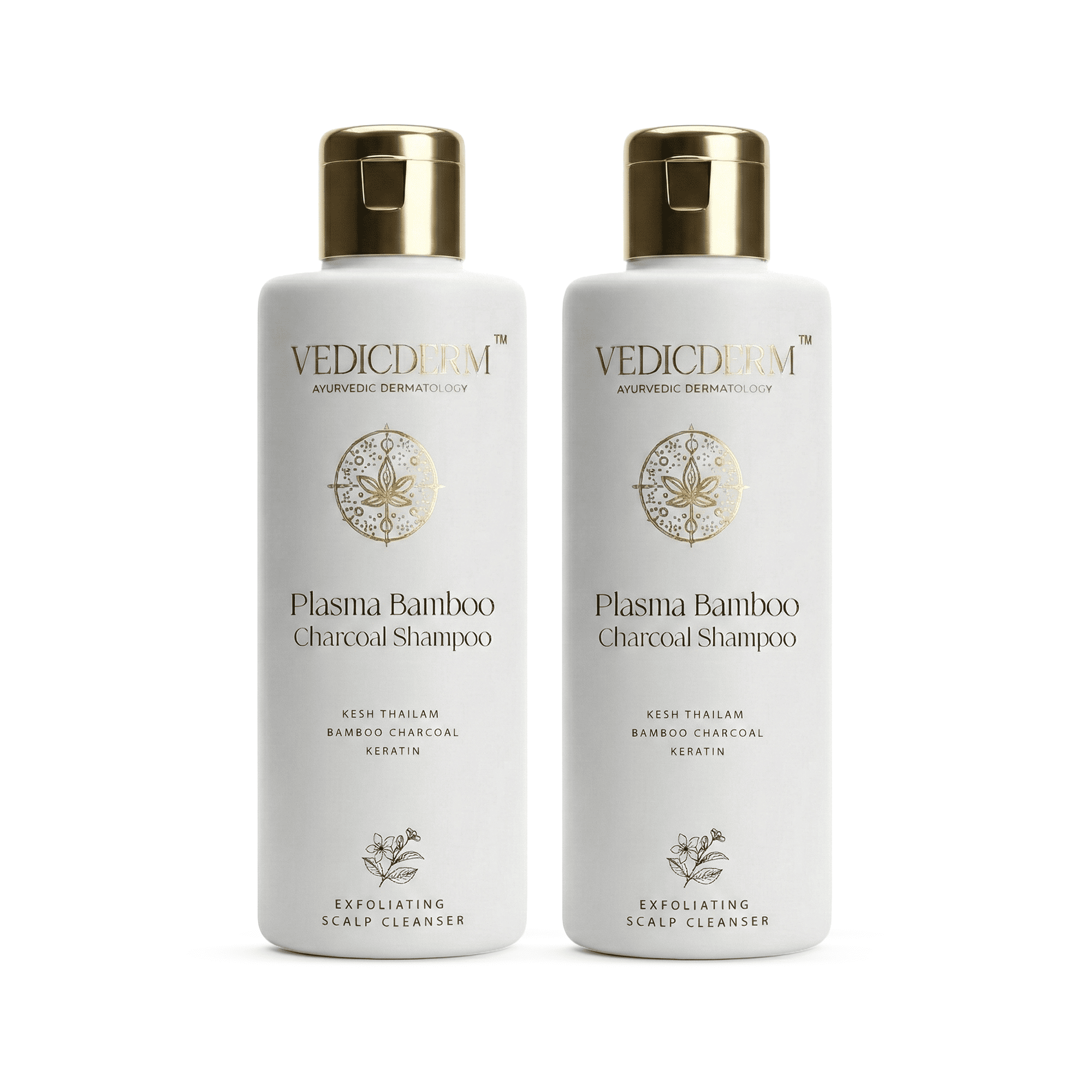 VedicDerm Plasma Bamboo Charcoal Shampoo for Psoriasis & Sensitive Scalp - Distacart