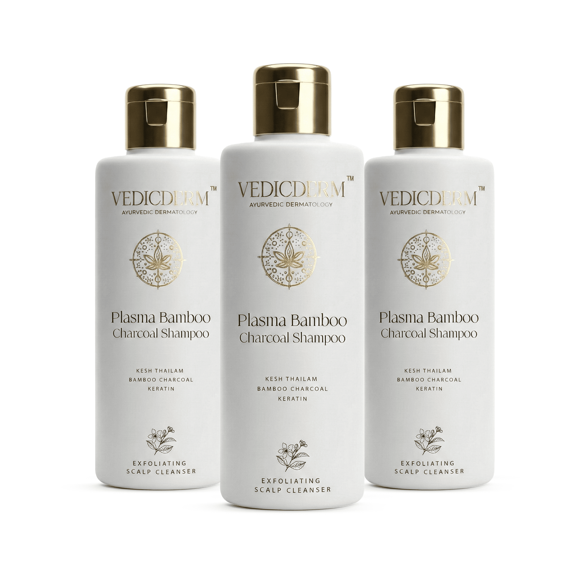 VedicDerm Plasma Bamboo Charcoal Shampoo for Psoriasis & Sensitive Scalp - Distacart