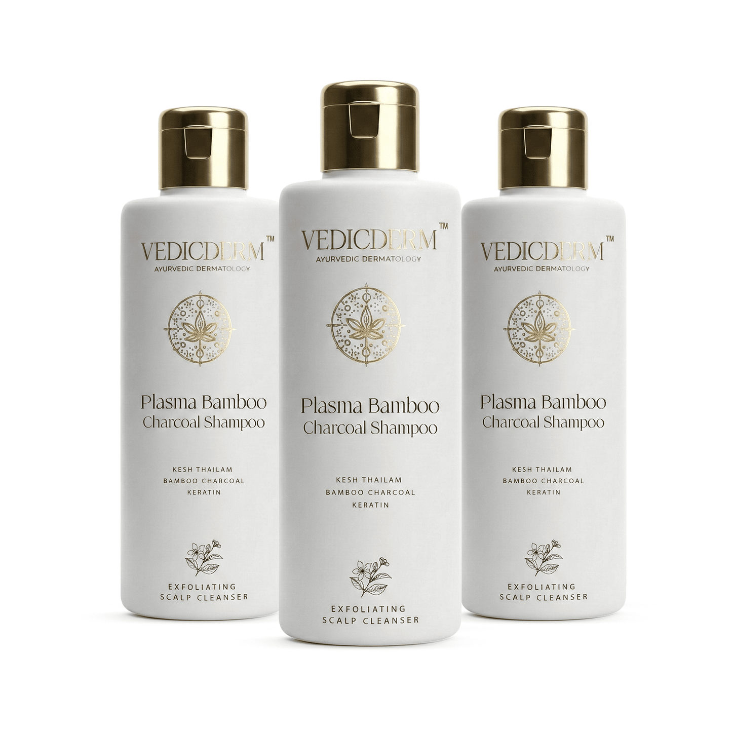 VedicDerm Plasma Bamboo Charcoal Shampoo for Psoriasis & Sensitive Scalp - Distacart