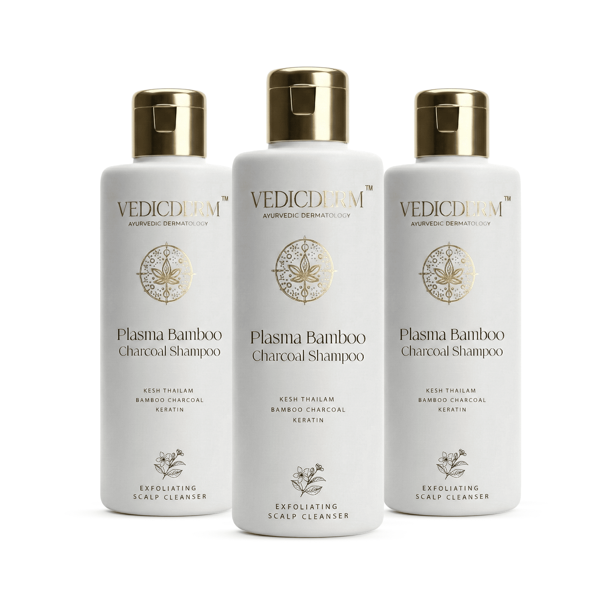 VedicDerm Plasma Bamboo Charcoal Shampoo for Psoriasis & Sensitive Scalp - Distacart