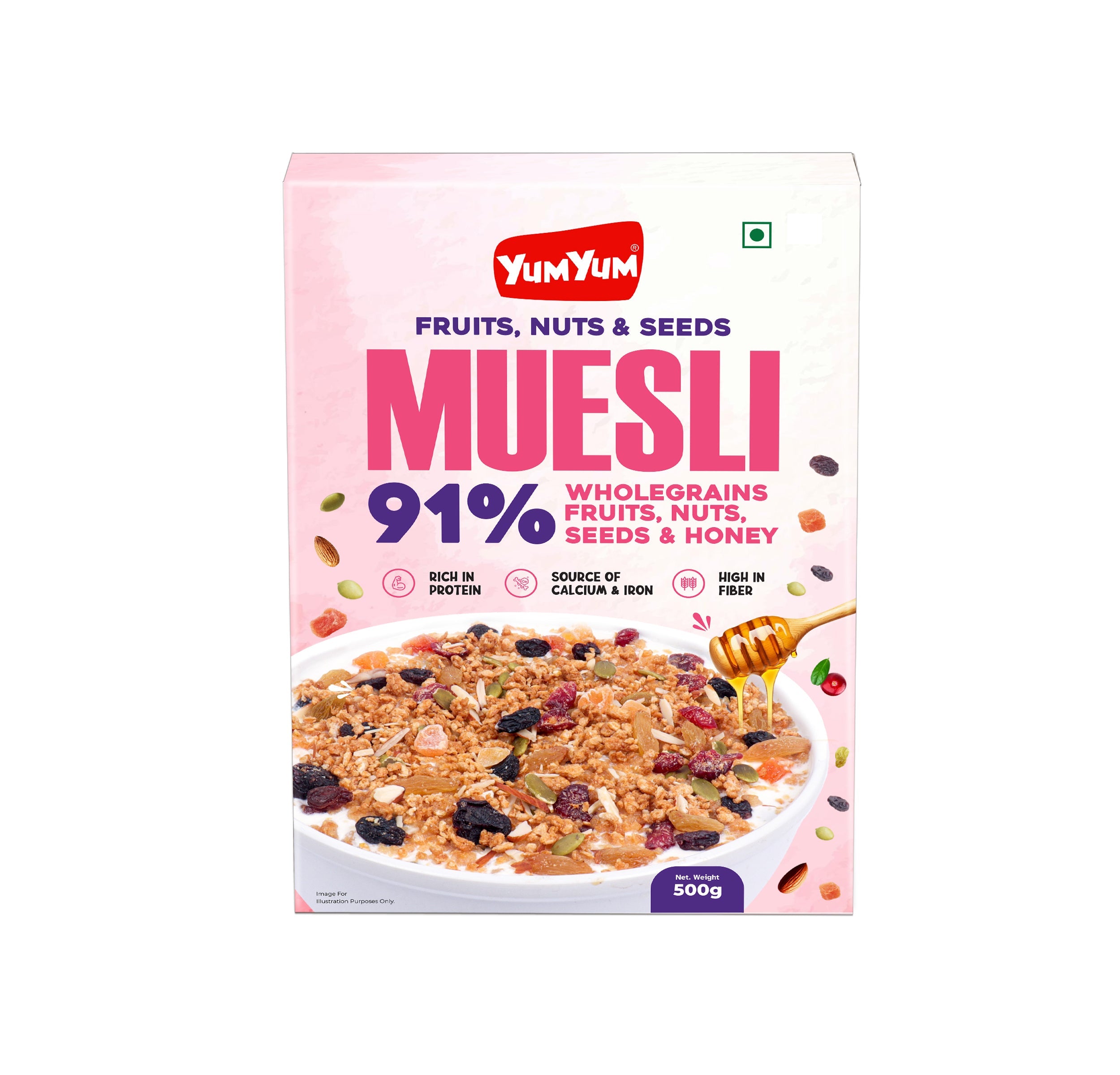 Yum Yum Fruits, Nuts & Seeds Honey Muesli Box - Dista