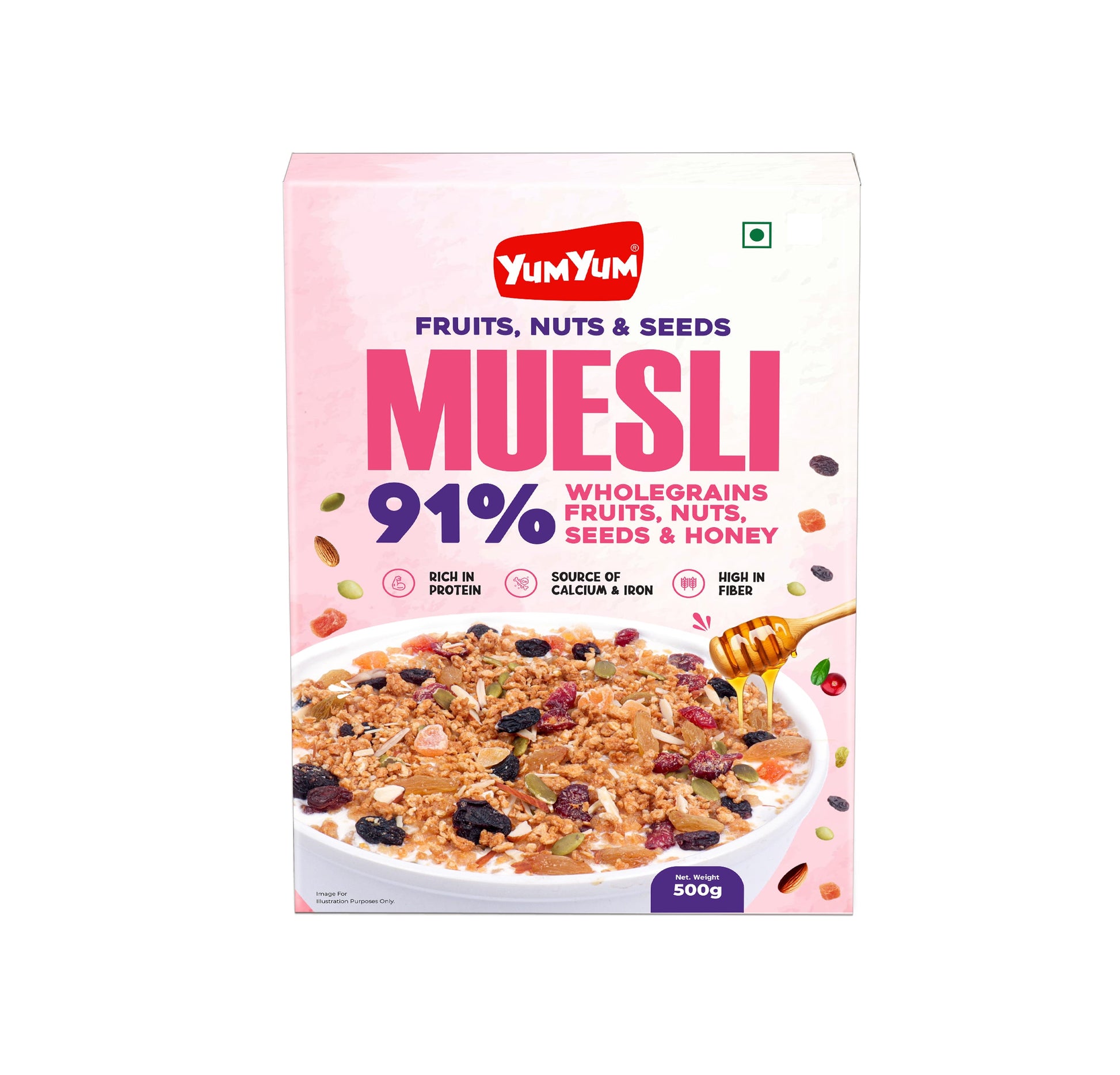 Yum Yum Fruits, Nuts & Seeds Honey Muesli Box - Dista
