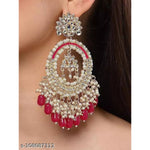 Thumbnail for Jewel City Luxurious Pearl Chandelier Earrings - Traditional Indian Kundan Style Statement Jewelry for Wedding & Festive Wear