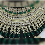 Thumbnail for Jewel City Royal Pearl and Crystal Choker Set - Gold-Plated Wedding Jewelry with Earrings and Ring