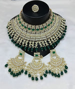Thumbnail for Jewel City Royal Pearl and Crystal Choker Set - Gold-Plated Wedding Jewelry with Earrings and Ring