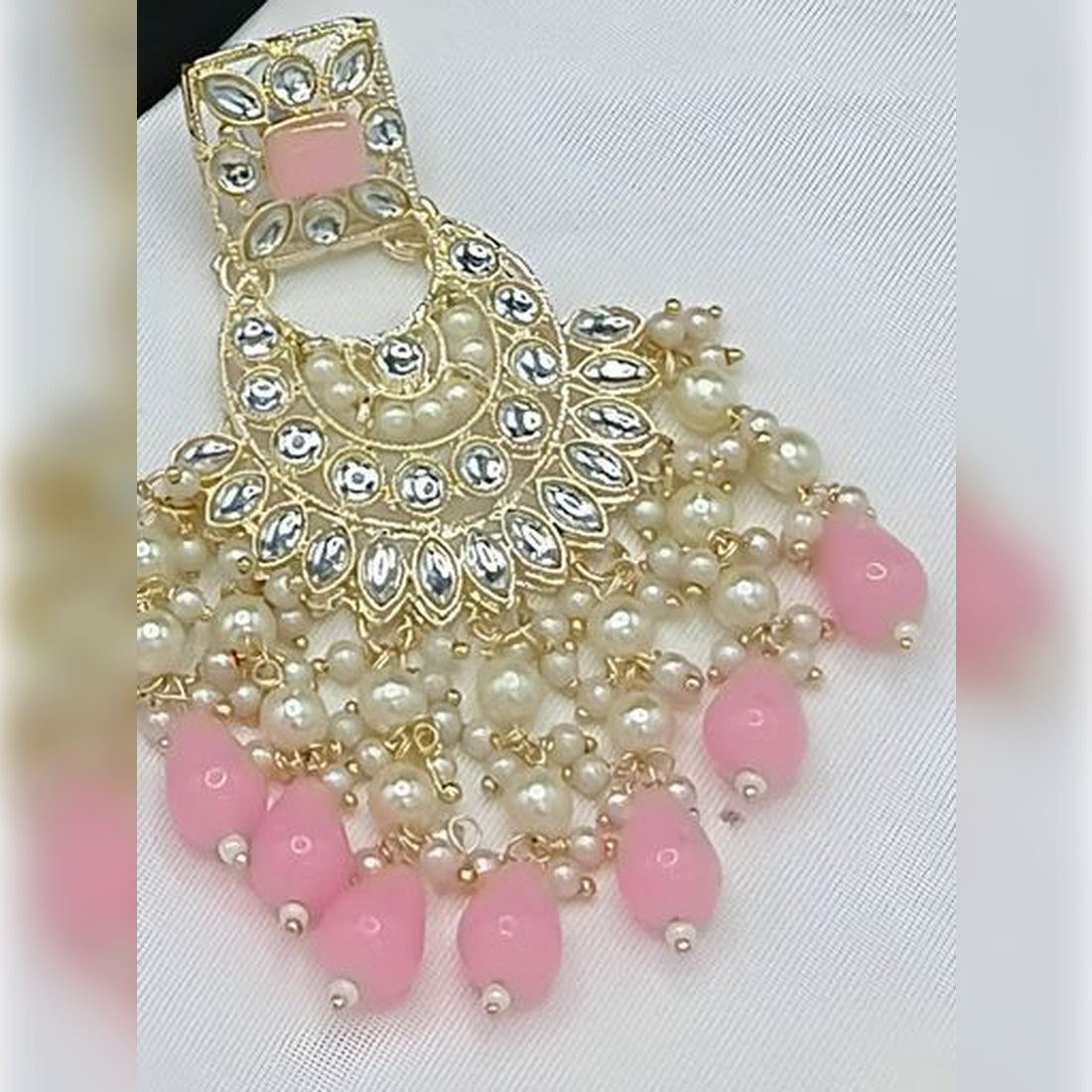 Jewel City Royal Pearl and Crystal Choker Set - Gold-Plated Wedding Jewelry with Earrings and Ring