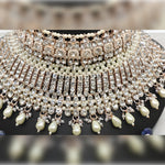 Thumbnail for Jewel City Luxury White Crystal Choker Set - Rose Gold-Plated Bridal Jewelry with Pearl Accents