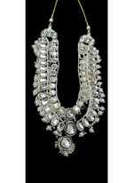 Thumbnail for Jewel City Royal Polki Kundan Necklace Set with White Accents - Vintage-Inspired Bridal Collection