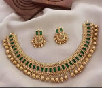 Thumbnail for Jewel City Traditional Gold-Plated Kundan Choker Necklace with Green Stones & Beads – Ethnic Indian Jewelry for Weddings & Festivals