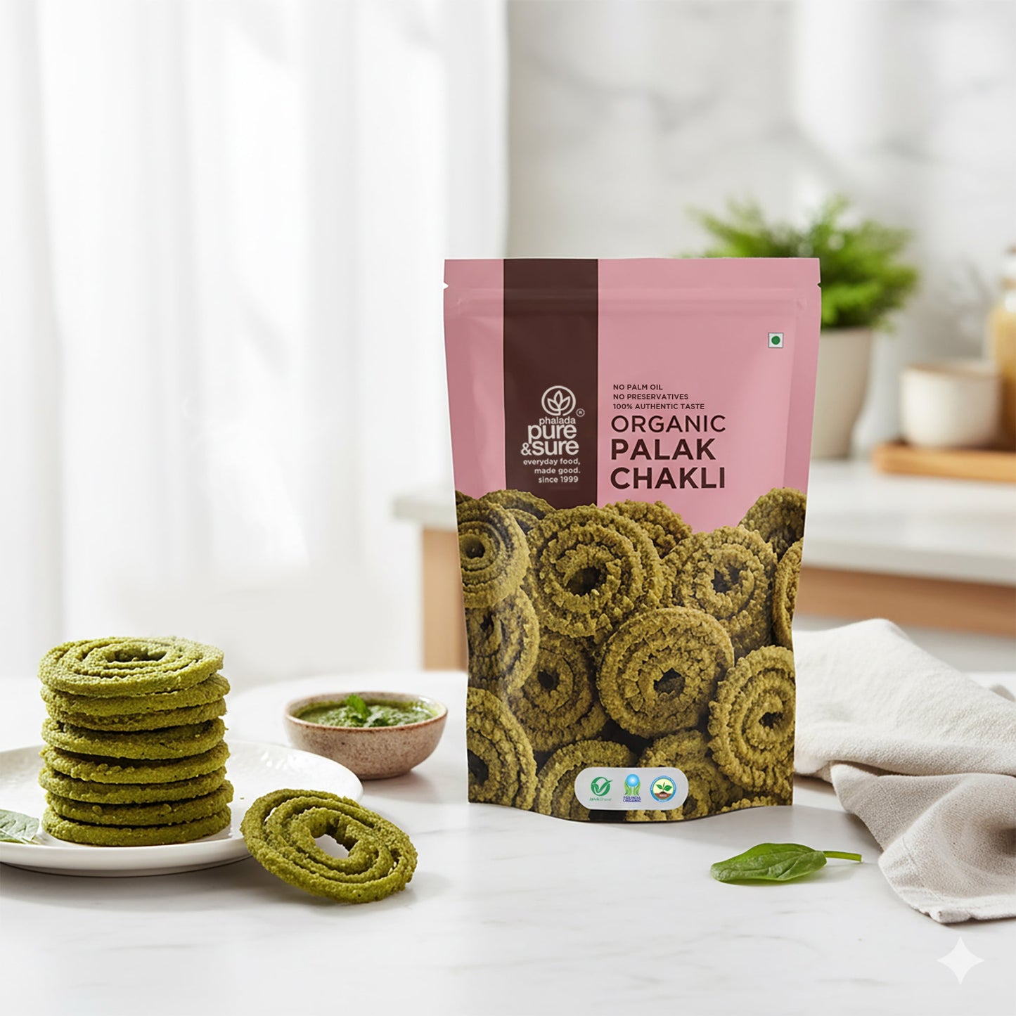 Pure & Sure Organic Palak Chakli - Distacart