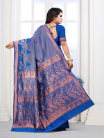 Thumbnail for Vedant Vastram Litchi Silk Designer Banarasi Saree - Blue - Distacart