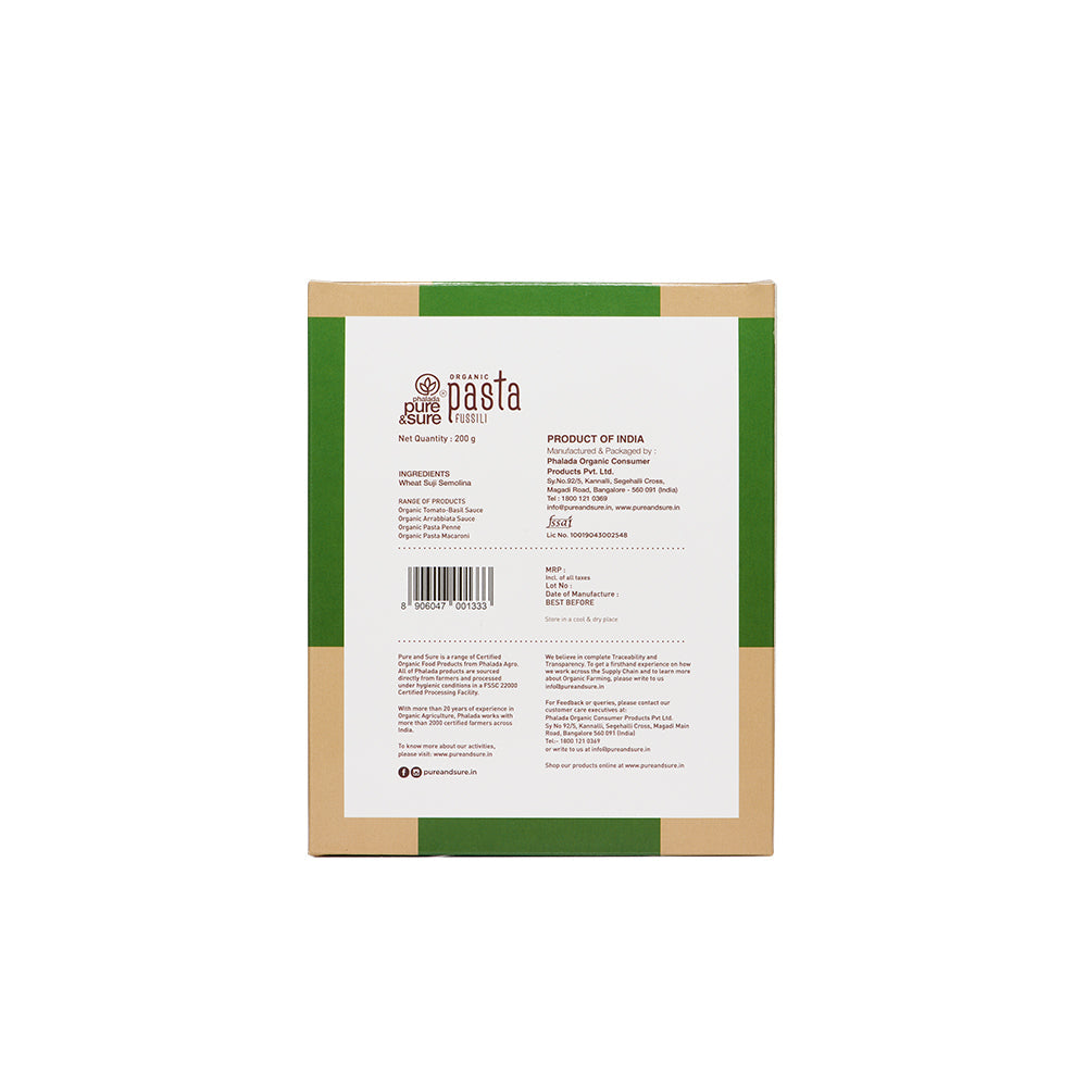 Pure & Sure Organic Pasta Fusilli