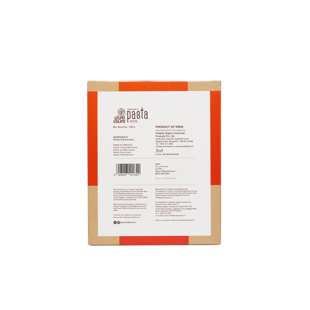 Pure & Sure Organic Pasta Penne - Distacart