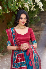 Thumbnail for Lehenga Mart Designer Wedding Lehenga Choli For Women - Red - Distacart