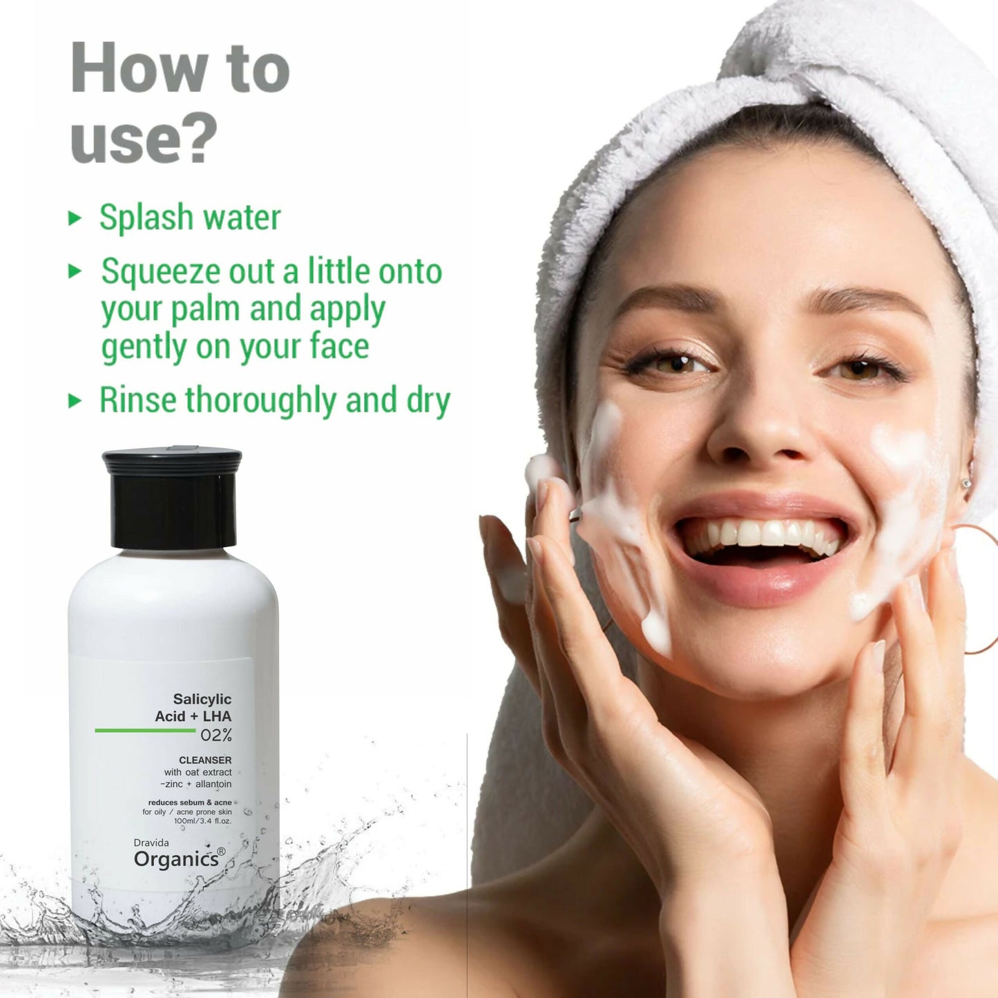 Dravida Organics 2% Salicylic Acid Face wash - Dista