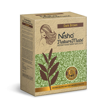 Nisha Naturemate Natural Henna-Based Hair Color - Dark Brown - Distacart