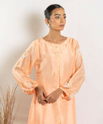 Thumbnail for Timaraa Peach Heirloom – Silk Aari Zardosi Co-Ord Set - Dista