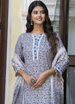 Thumbnail for Vegaa Fashion Light-Beige Cotton Kota Checks Salwar Suit - Distacart